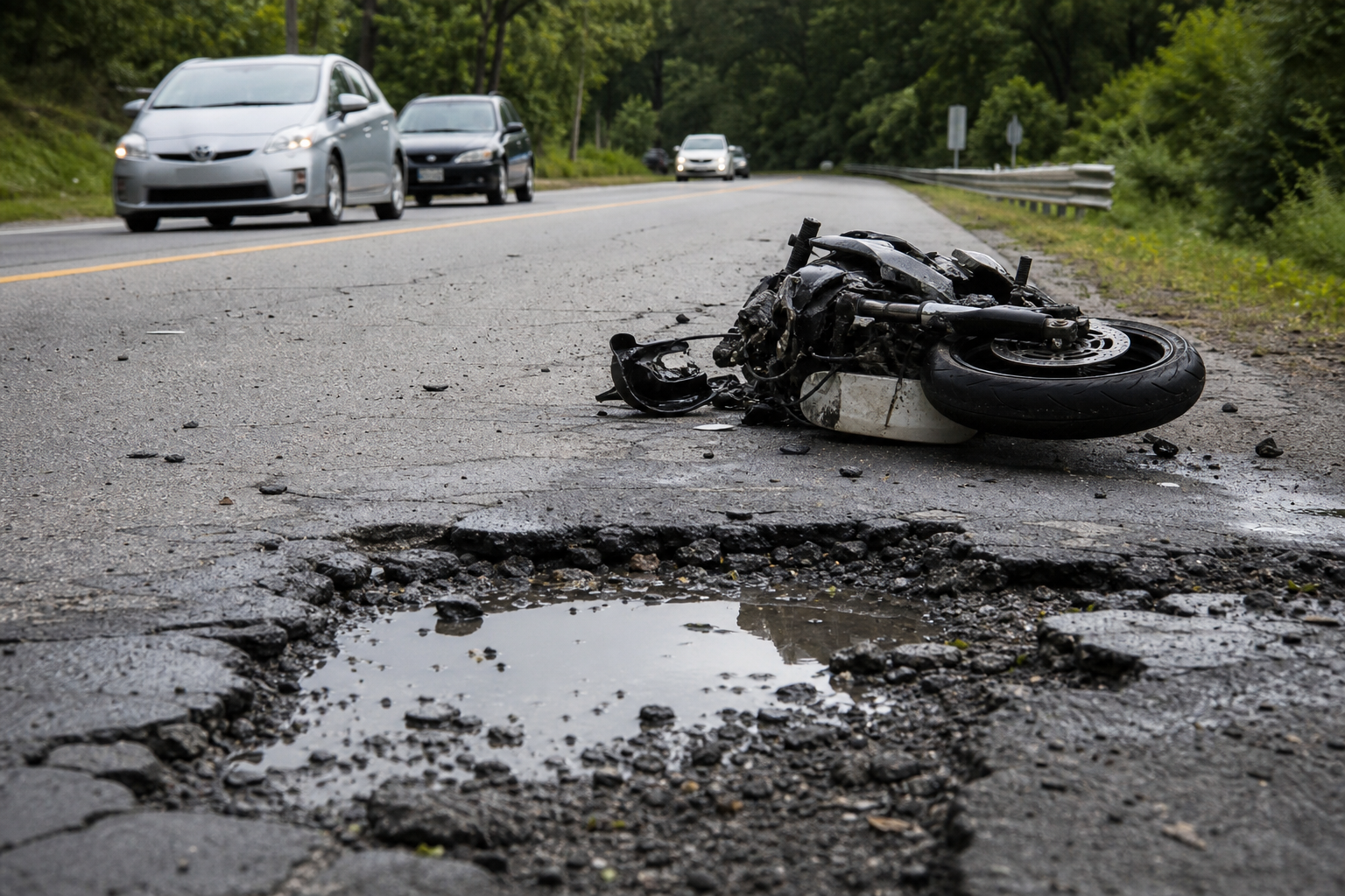 Motorcyclist Dies After Western Highway Pothole Crash