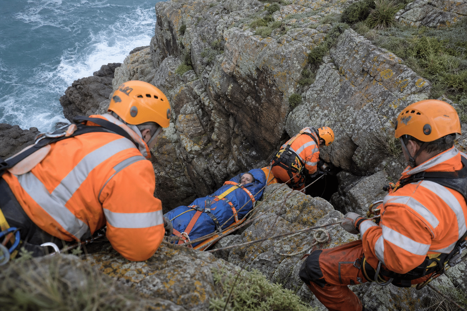 Man Rescued From 30-Metre San Remo Rock Crevice