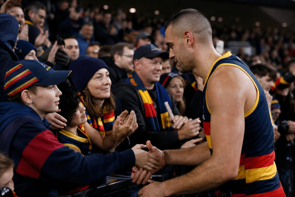 Crows Fans Honour Tex Walker After Lions Loss