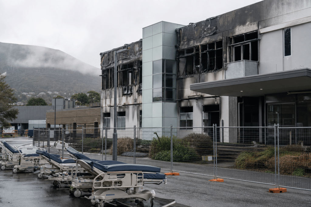 Hospital fire closure strains Tasmania mental health beds