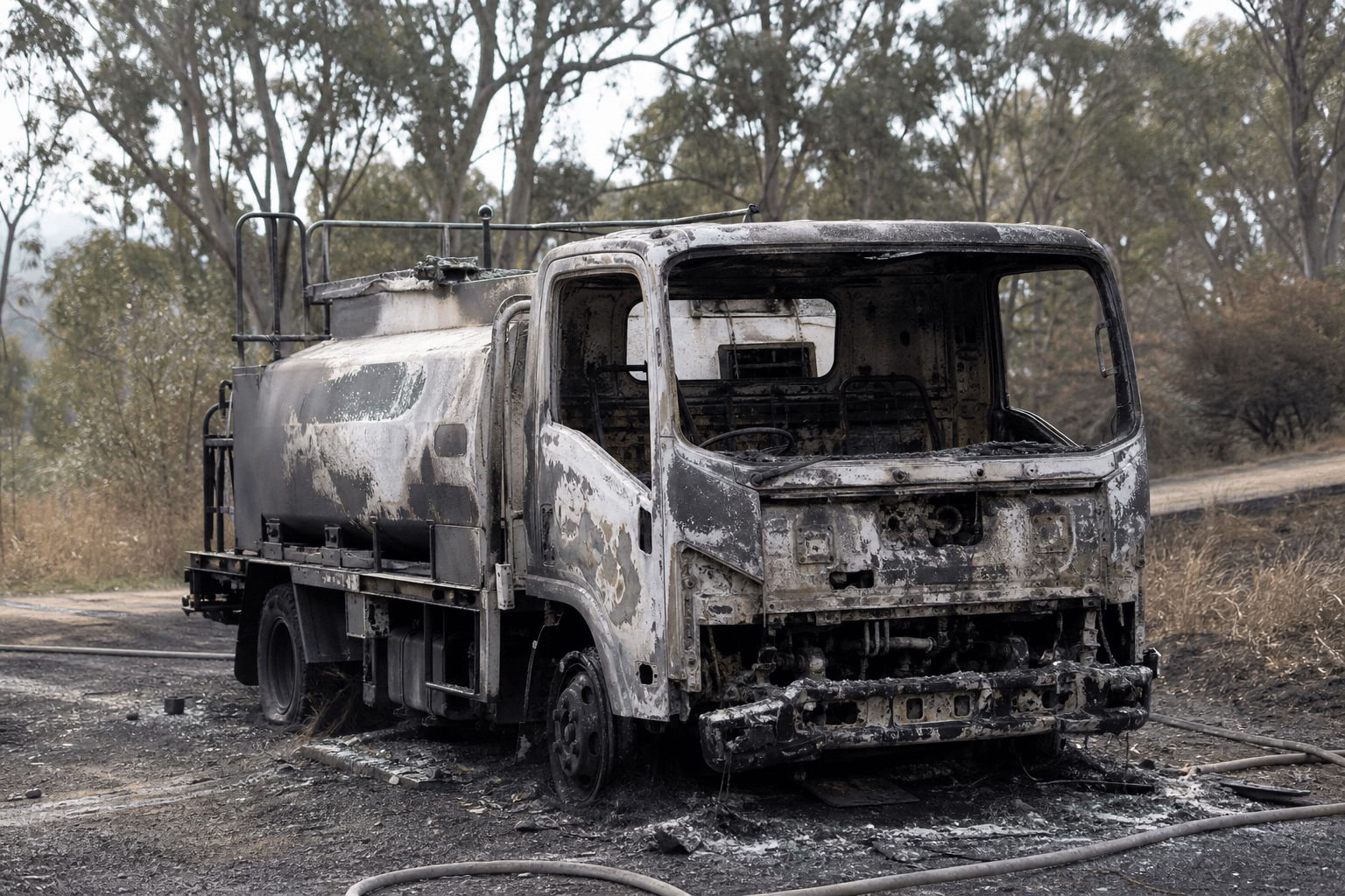 Investigation begins after Wedderburn burn destroys RFS tanker