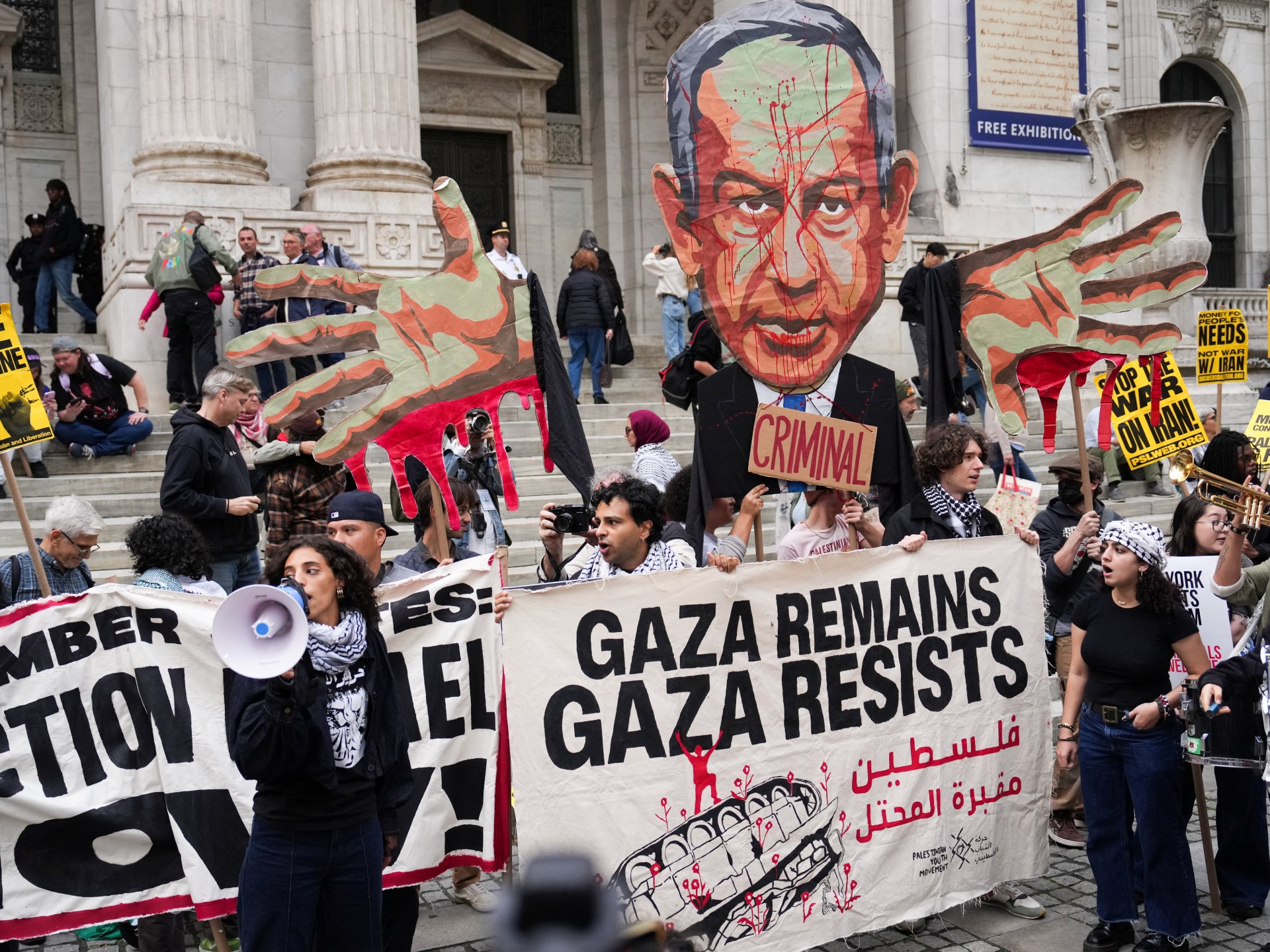 Police Arrest Protesters Outside UN Before Netanyahu Address