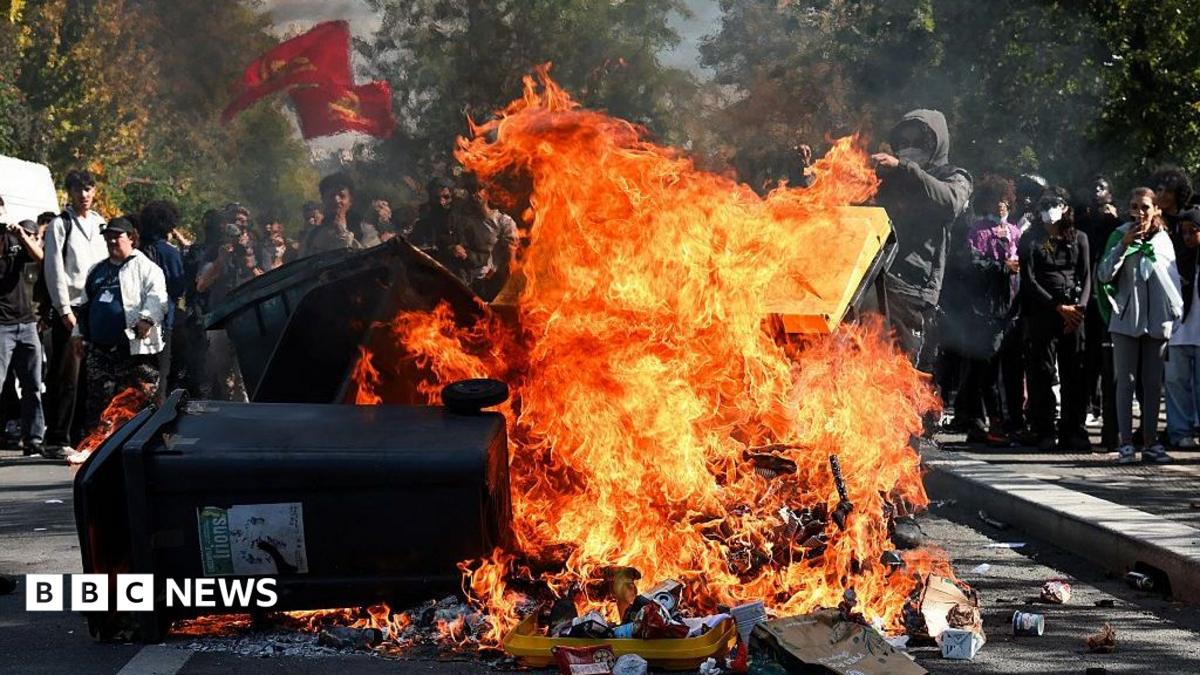 French School Protests Trigger Fires and Arrests