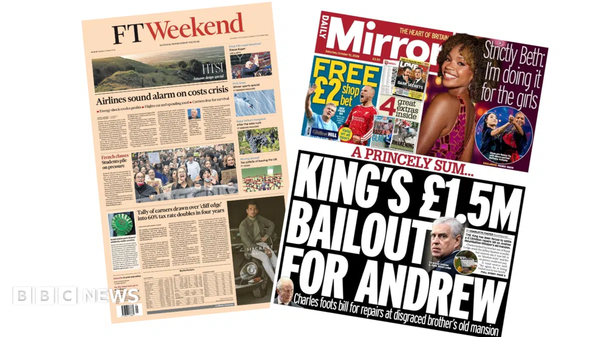 Airline costs and budget tensions lead newspaper headlines