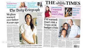 Meghan Story Dominates Front Pages