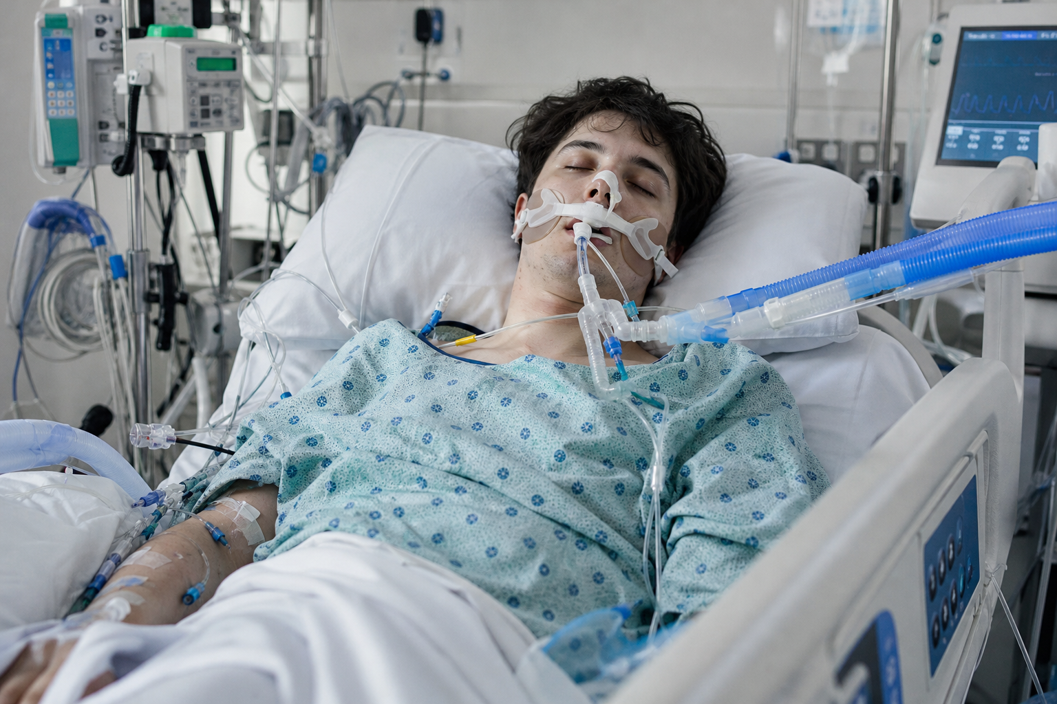 Young Adult on Life Support With Meningococcal B