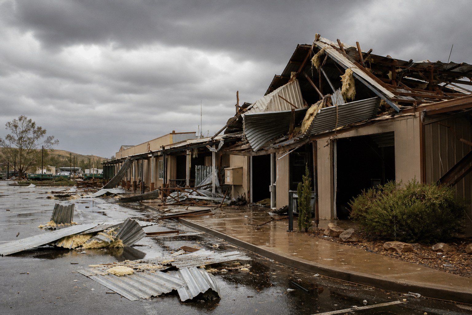 Severe storms damage Alice Springs businesses and stations
