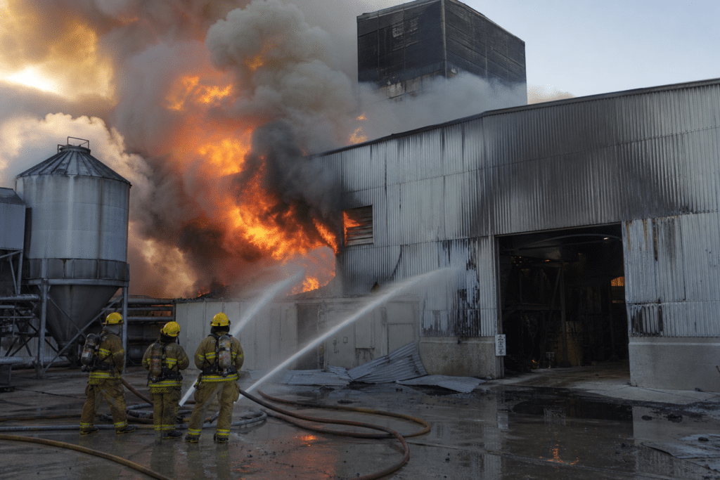 Firefighters Tackle 500C Cardiff Feed Mill Blaze