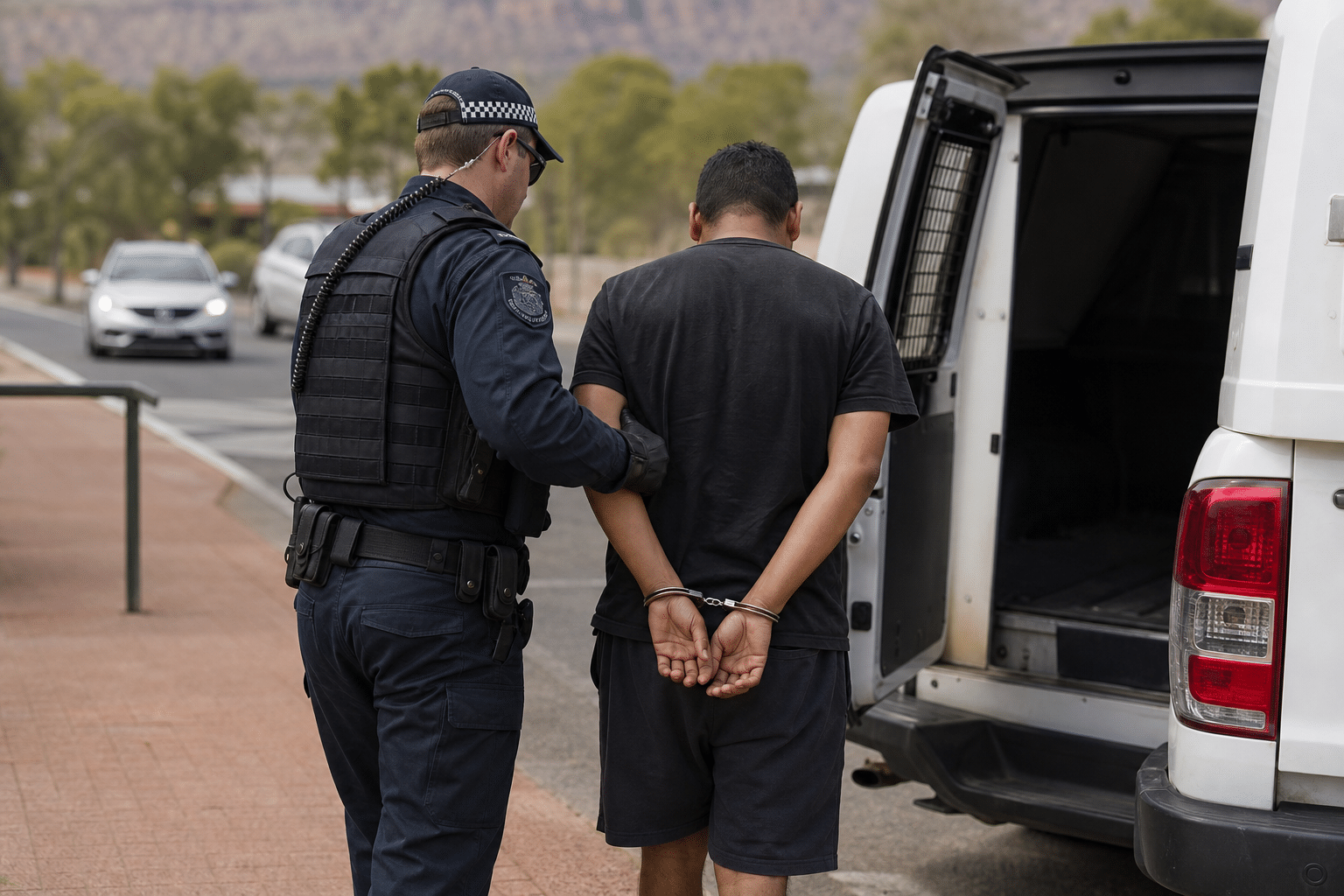 Man arrested after Alice Springs crash and alleged stabbing