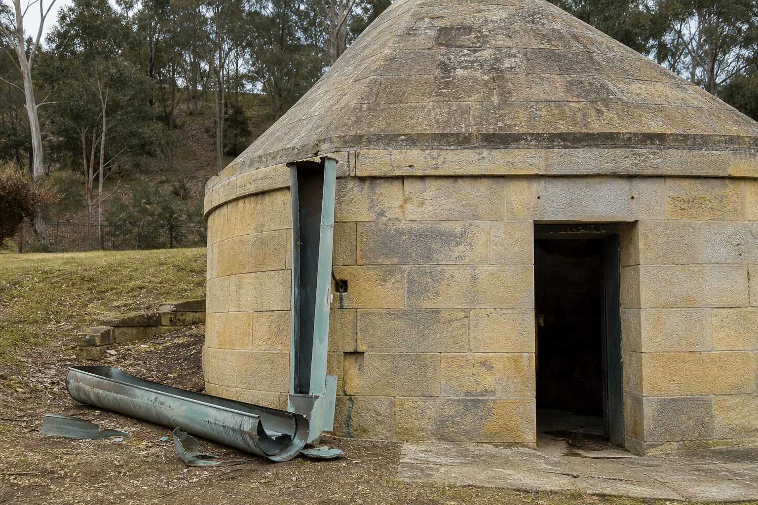 Copper theft damages historic Hobart gunpowder magazine