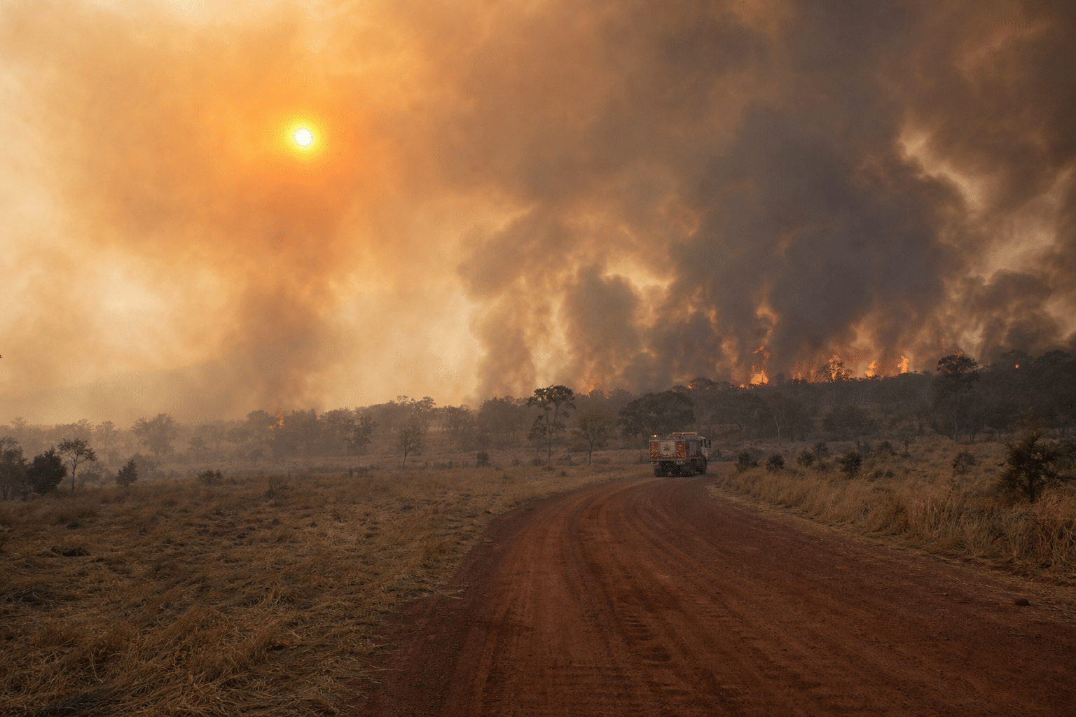 Wind Challenges Crews at Nunamara Bushfire