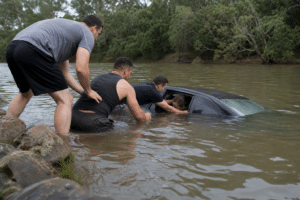 Bystanders Rescue Driver From Sinking Car Near Brisbane