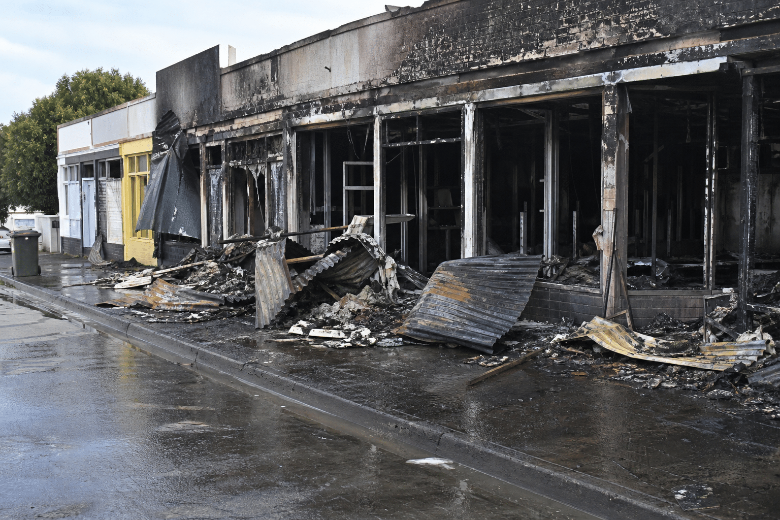 Suspicious Cobden Fire Damages Four Shops