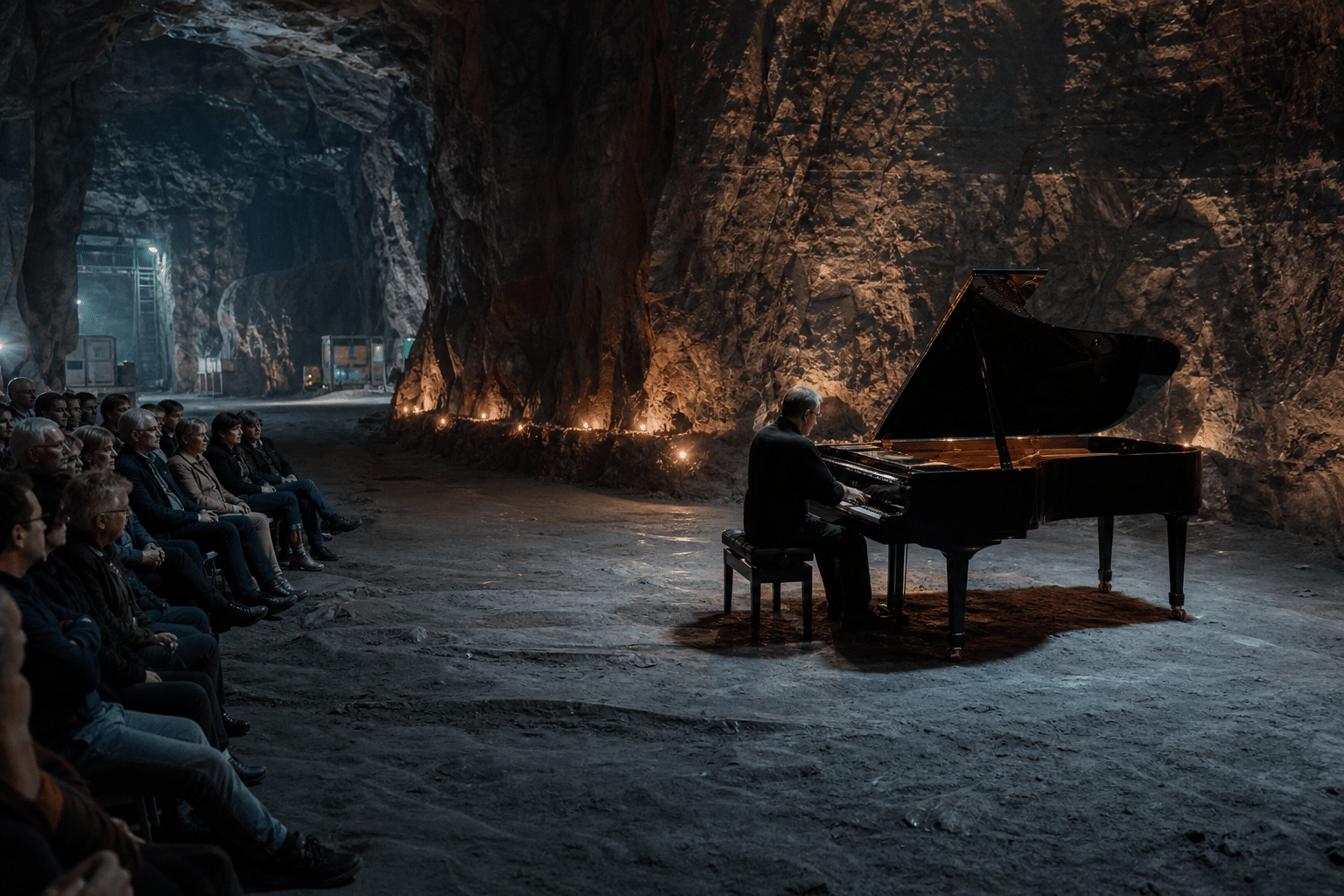 Piano Concert Held 61 Metres Underground in Bendigo Mine