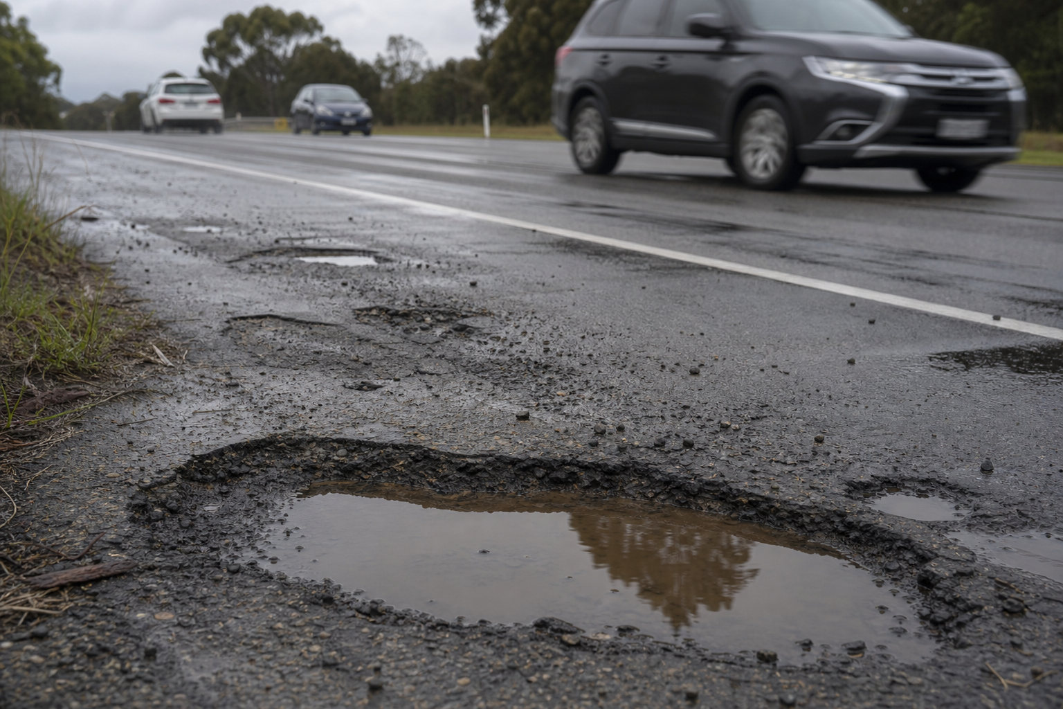 Potholes Damage Cars on Victoria’s Princes Highway
