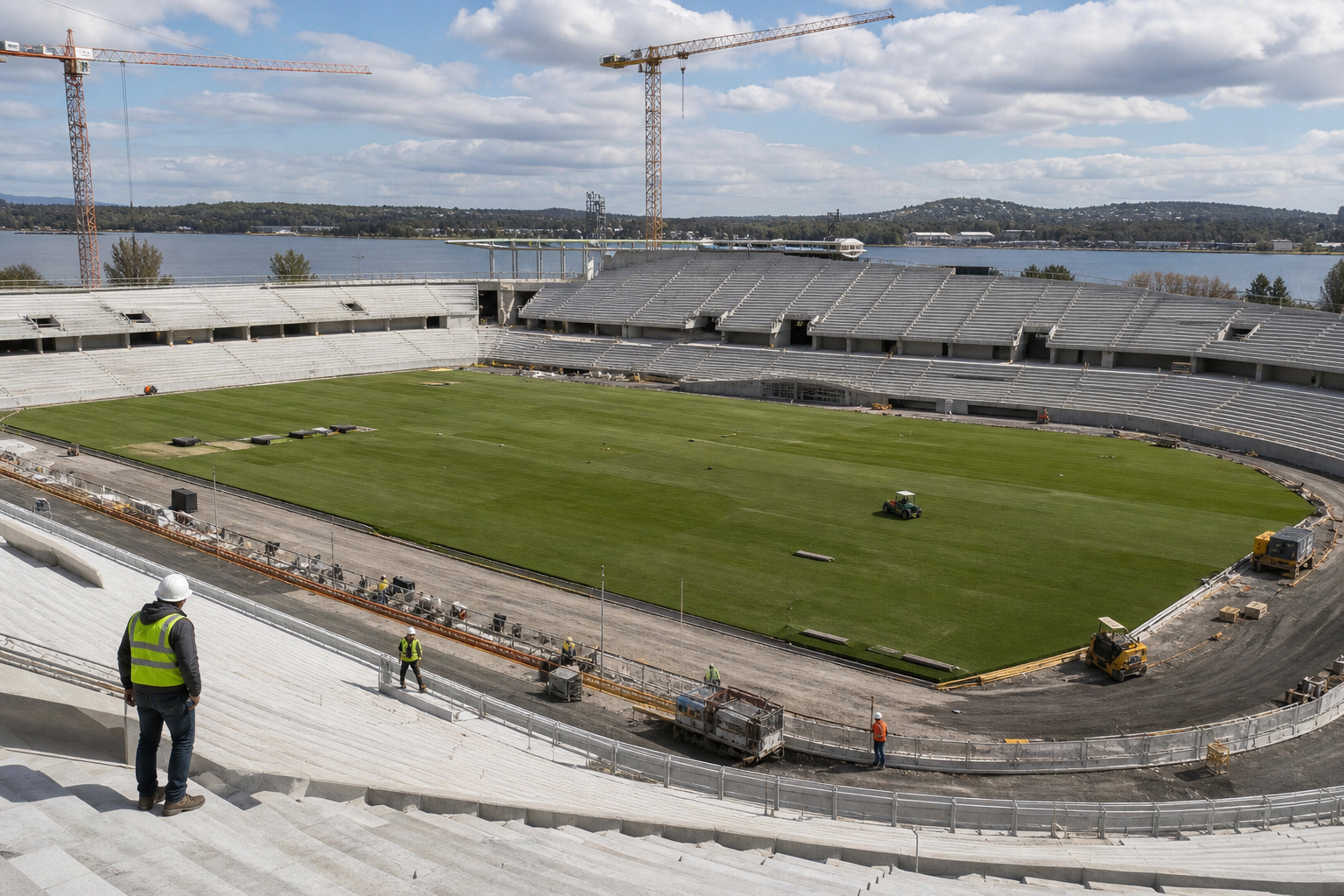 Canberra Waterfront Stadium Pitch Takes Shape